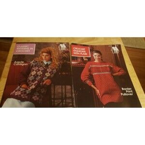 Vintage crochet leaflets (2) sweaters an